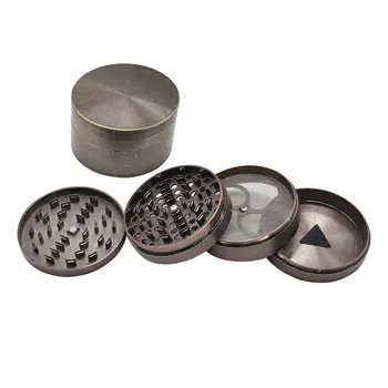 

Extra Size 4-layer Zinc Alloy Herb Grinder Diameter 100mm Red Bronze Color Metal Tobacco Crusher Spice Manual Breaker Machine