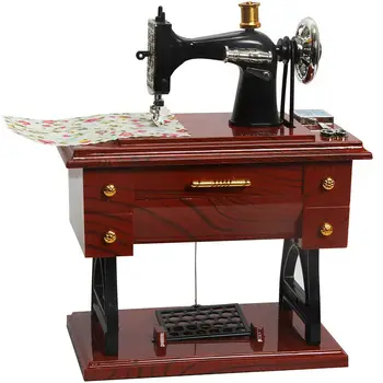 

Creative Fashion Vintage Sewing Machine Music Box Mini Vintage Retro Sewing Clockwork Music Box Gift FOR Table Home Decor