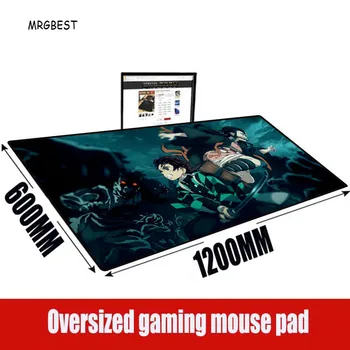 

MRGBEST Anime Demon Slayer Kimetsu No Yaiba Large Gaming Oversized Mouse Pad PC Computer Gamer Mousepad Desk Mat Locking Edge
