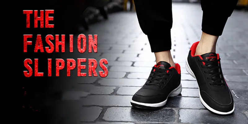 Men's Sports Casual Shoes Fashion PU Leather Shoes Outdoor Spring/Autumn Comfortable Flat Sneakers