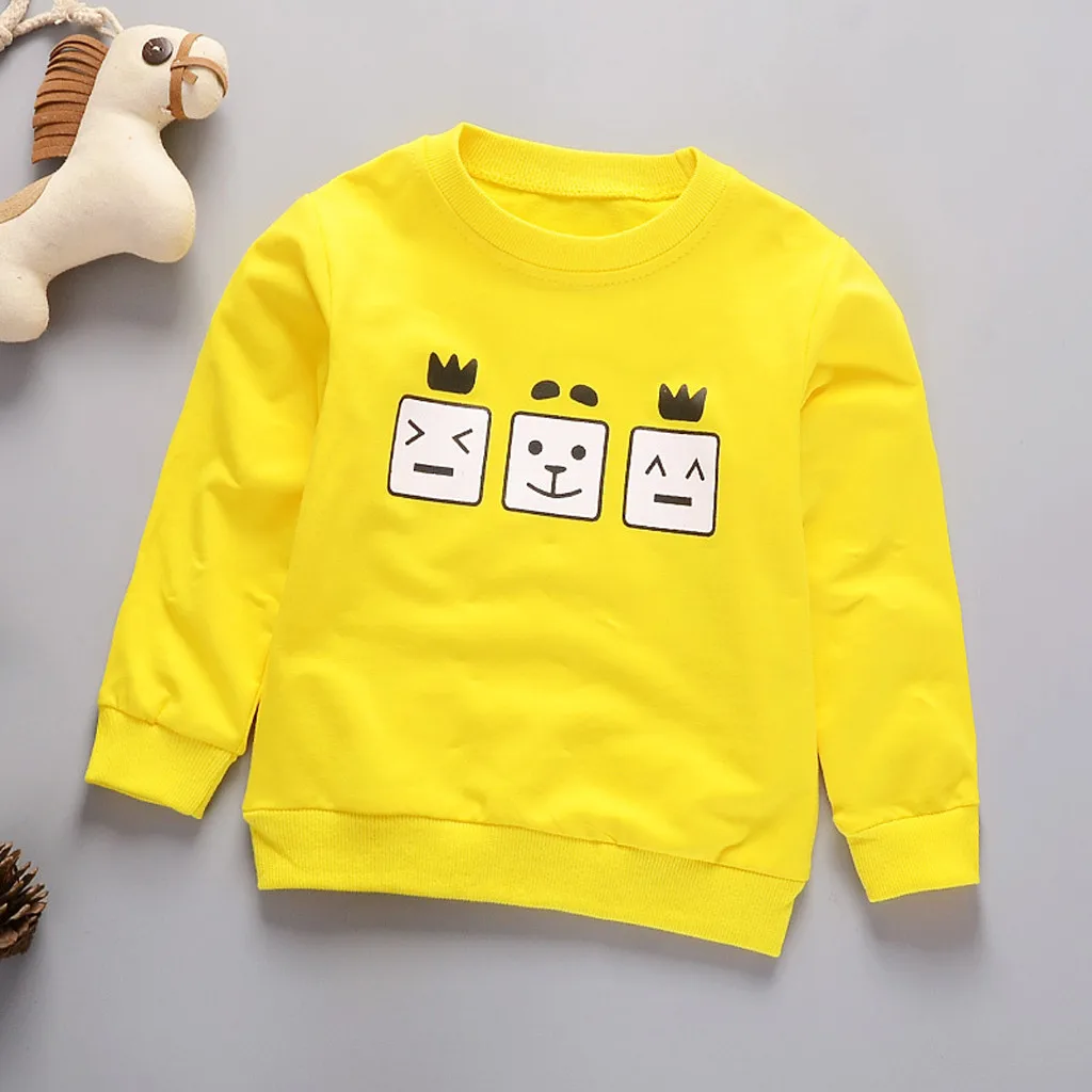 Детский свитер для малышей, одежда для мальчиков и девочек, осенне-зимний свитер с длинными рукавами и надписью, футболка, пуловер, топы