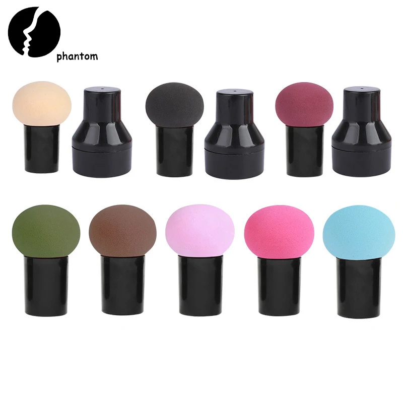 

Cute Mushroom Shape Makeup Puff Foundation Powder Liquid Cream Sponge Smooth Cosmetic Puff Sponge Beauty Tools Gifts with holder