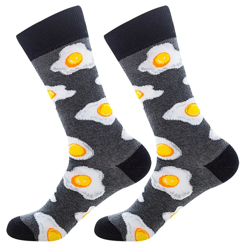 Мужские носки из чесаного хлопка, динозавр, волк, лиса, морской конек, Русалка, Розовая лошадь, мышь, обезьяна, Рождественский подарок Санта Клауса, Пончик, доллар - Цвет: 101