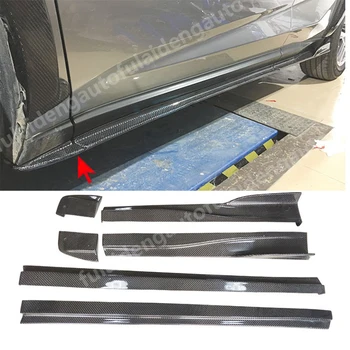 

6pcs For Lexus NX200 300 300h 2015-2019 Carbon fiber Side Skirt Extension Bumper Lip Body kit car accessories