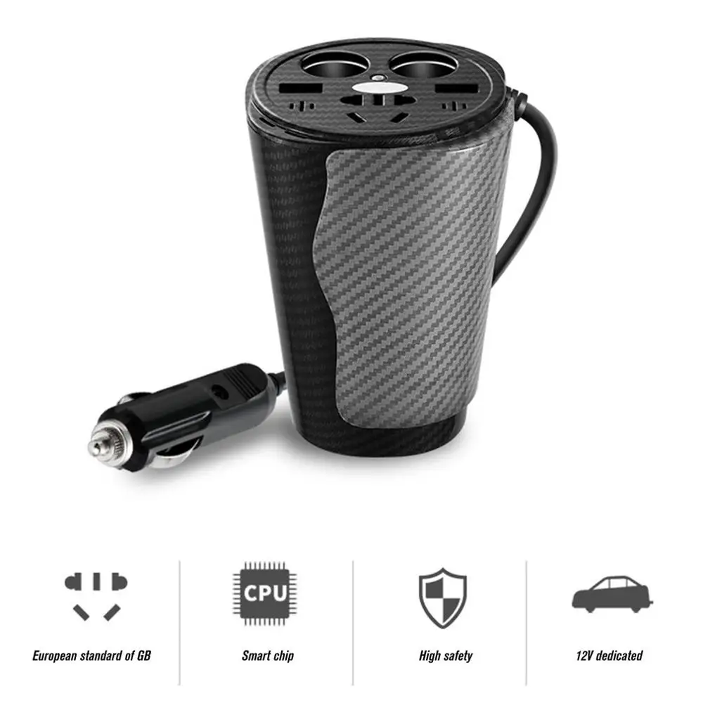 

1000W 12V-110V/220V Cup-shaped Mobile Car Inverter Adapter With LED lights Voltage Converter Charger Auto Cigarette Lighter