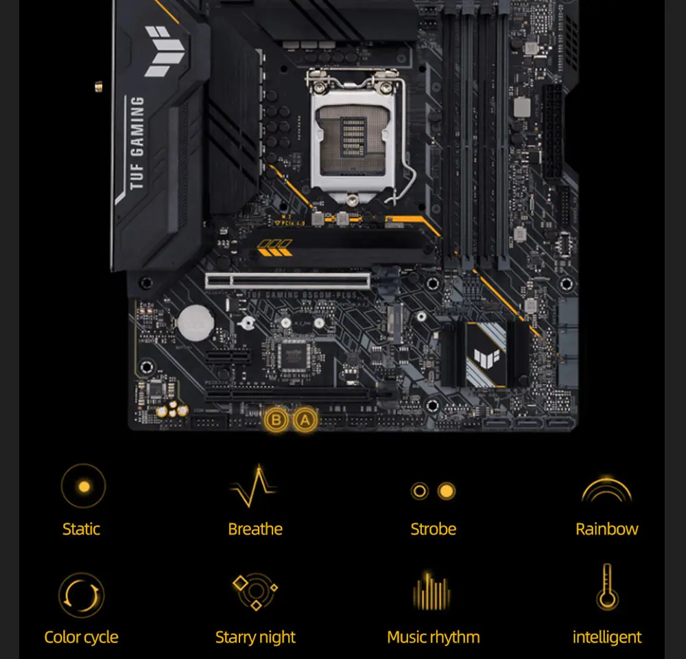 ASUS New TUF GAMING B560M PLUS Motherboard Micro-ATX DDR4 Kit Intel B560 5000+(OC) 128G Support Intel CPU Processor Accessories best motherboard for office pc