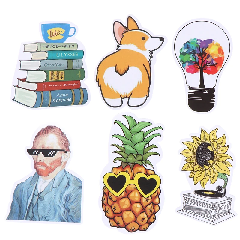 53 Pcs/lot Fashion Rural Summer Light Yellow Girls PVC Stickers Toys Decor for Car Laptop Pad Phone Trunk Guitar Bicycle Motor