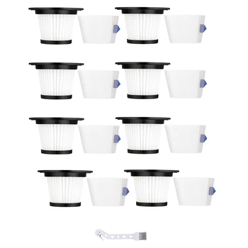 

8 Pairs of Set Replacement HEPA Filter Compatible for MOOSOO K17 Cordless Vacuum (HEPA Filter&Strainer Sn)