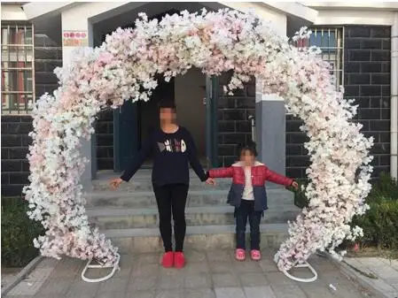 

Sakura Arch Round Flower Gate Wedding Truss Arch European Arch Iron Art Arch Wedding Flower Gate Frame Square