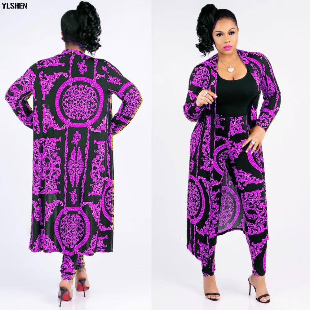 African Dresses for Women Dashiki Plus Size Two Piece Set Print Clothes Ankara Long Dress Suit Bazin Robe Africaine Femme 2019 13