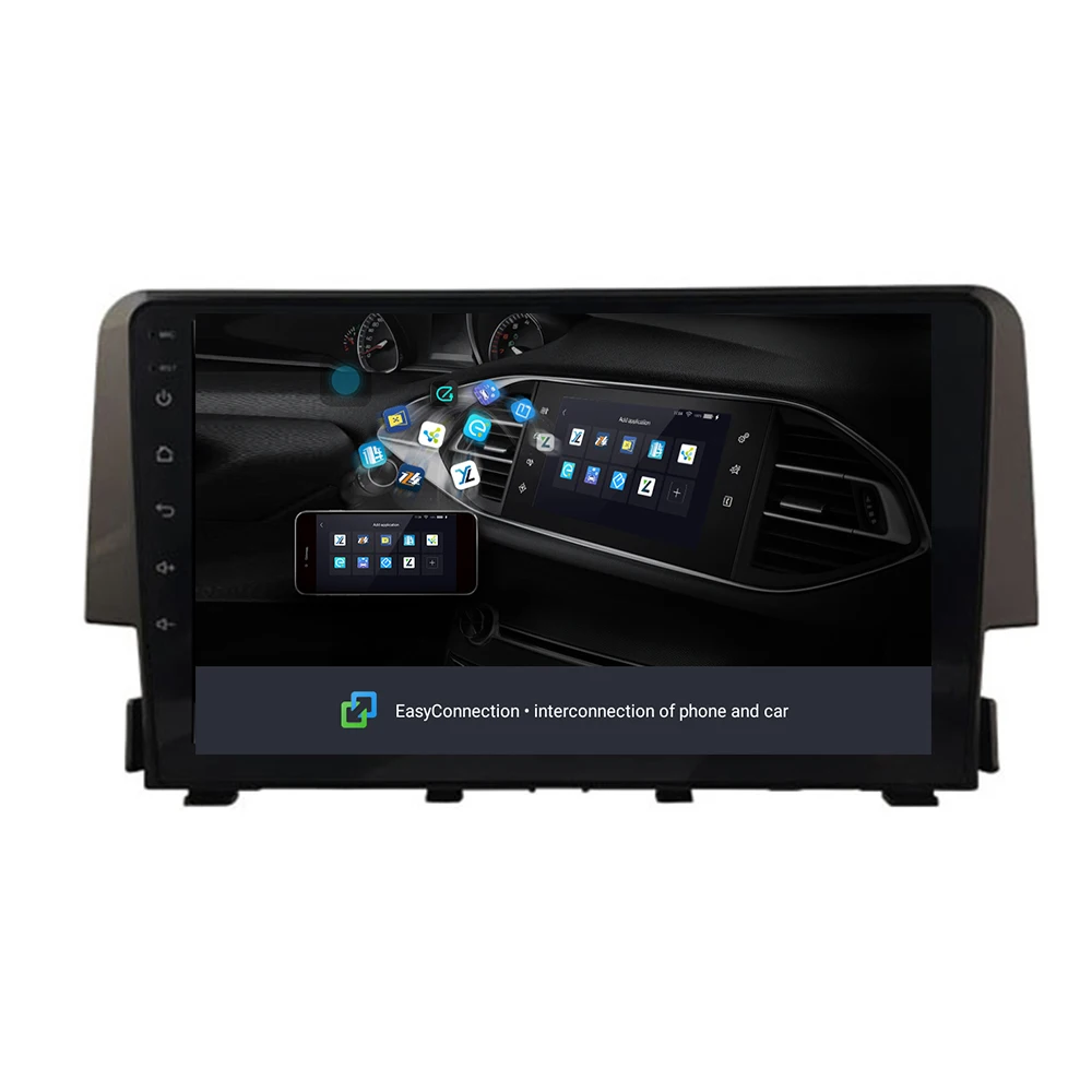 Flash Deal 9" 2 din android 9.0 Car Radio Car DVD Player for Honda Civic 2016-2019 head unit Car Audio Stereo BT USB 3G  camera 2