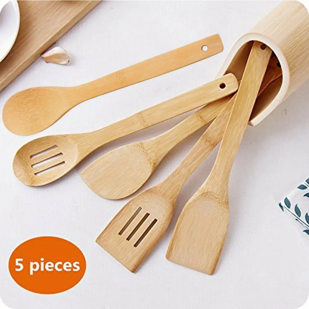 

1pc Kitchen Cooking Utensils Set Tools Bamboo Wooden Spatula Spoon Turner