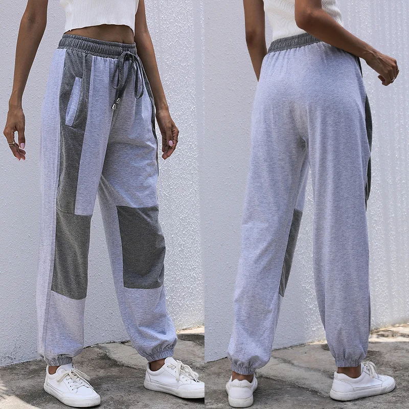 

Cross Border Foreign Trade WOMEN'S Dress Europe and America Loose Joint Fashion Casual Gymnastic Pants Female Beam Foot 2