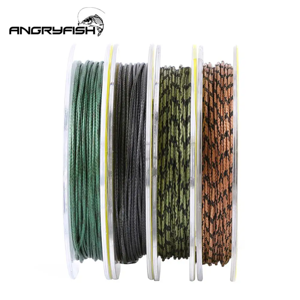 Angryfish Lead Core Carp Fishing Line 25Lbs 35Lbs 45Lbs 60Lbs 20m for Rig Making Sinking Braided | Спорт и развлечения
