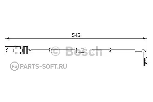 BOSCH 1987474940 1 987 474 940_QS01648197F 34351163066 датчик износа колодок зад.\ W E39 all 95 L545 | Автомобили и