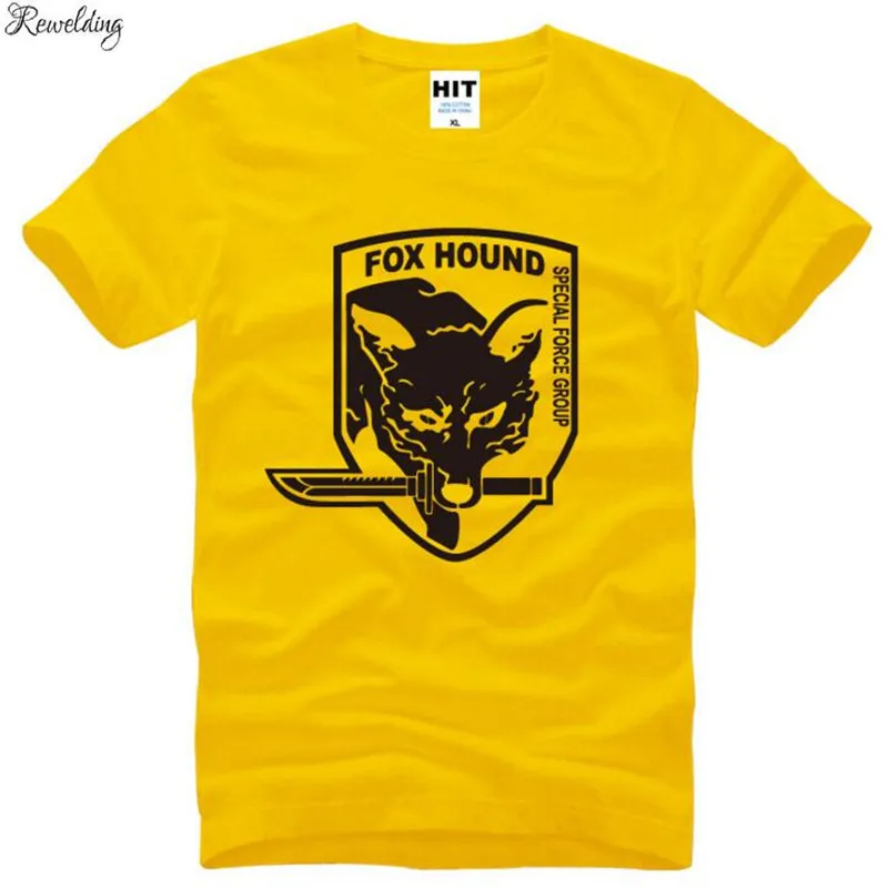 Metal Gear Solid Mgs Fox Hound Videogioco Magliette Uomo Estate Manica Corta Cotone Maglietta Da Uomo Tee Camisetas Hombre Big Size