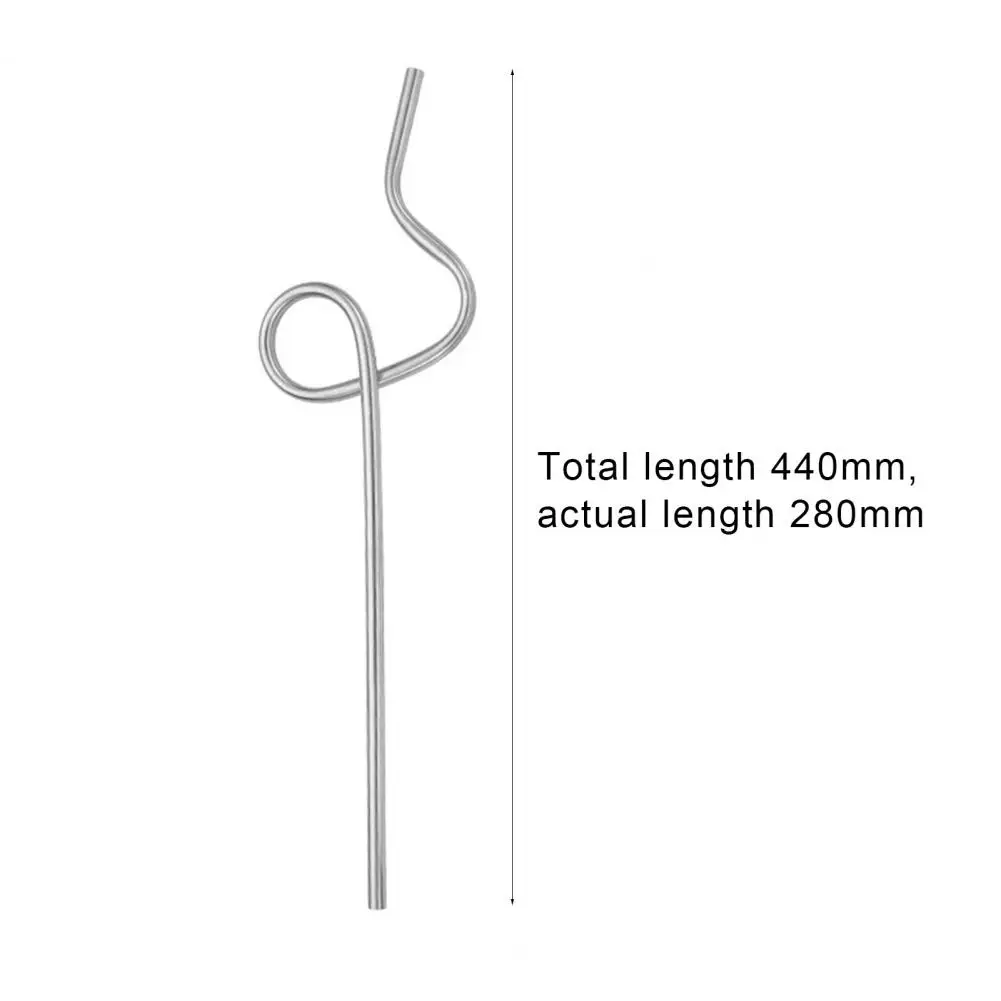 Reusable Metal Straws Set Drinking Straw Food Grade Rust-proof Stainless Steel Unique Shaped Drinkware Bar Party Accessory
