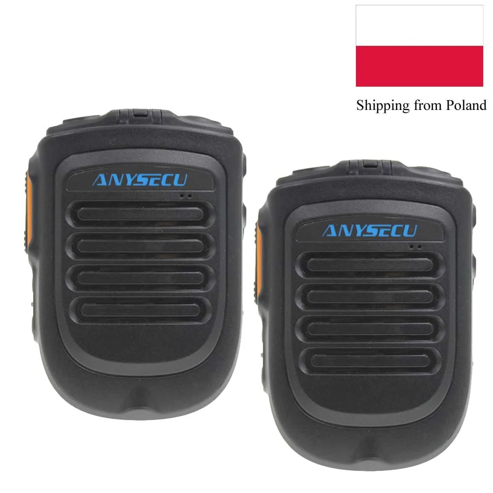 2pcs/lot ANYSECU wireless Microphone BT4.2 B01 for 3G 4G Network Radio w2plus N60 F60 F50 F25 IP Radio work with REALPTT ZELLO