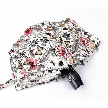 

Retro Flowers Print Umbrella Peony 3D Digital Printing Folding Windproof Sun Protection for Outdoor Travel 66CY