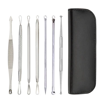 

10PCS Acne Needle Stainless Steel Double Head Blackhead Remover Face Extractor Set Facial Beauty Kit