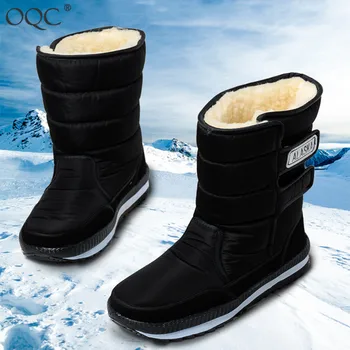 

Men's Waterproof Snow Boots Slip-resistant Warm Thick Plush Winter Shoes Work Boots For Fishing Hiking Ski Ankle Boots D30