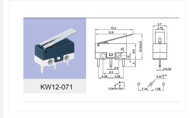 Напрямую от производителя продажи миниатюрный микропереключатель KW-10 11 12KW10-Z0P150 Мышь едкая переключатель