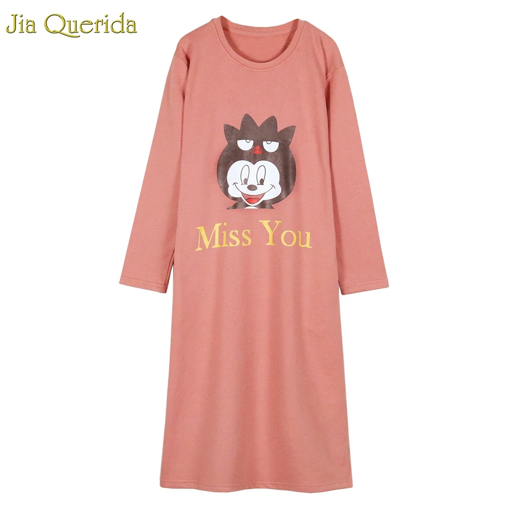 Women's Nightgowns &sleepshirts Cotton Sleeping Dress Cartoon Printing