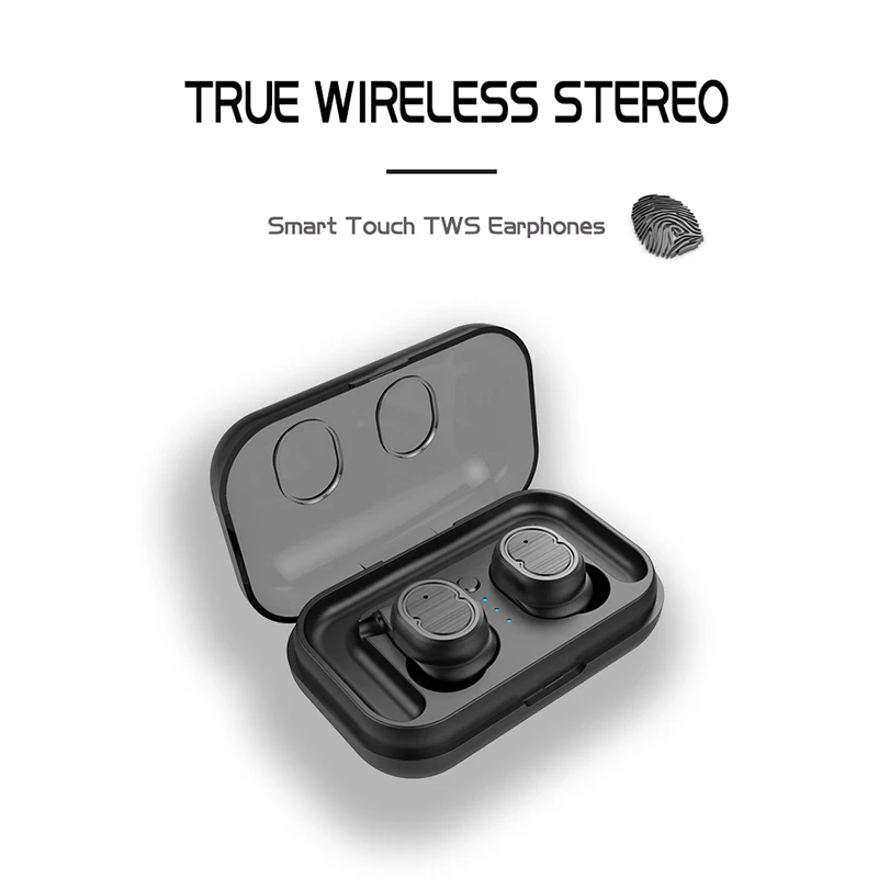 True Bluetooth 5.0 Headphones Smart Touch TWS Wireless Earphone Sport Stereo Earbuds Handsfree Hedset Headphone Charging Box