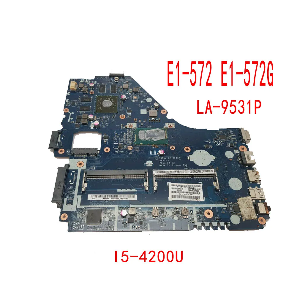 Материнская плата для ноутбука Acer aspire E1-572 V5WE2 E1-572G NBMFP11005 материнская I5-4200U CPU DDR3L