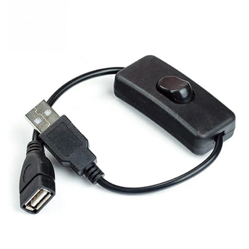 USB кабель, новинка, 28 см, USB 2,0 A, папа-Мама, удлинитель, черный кабель с переключателем, вкл