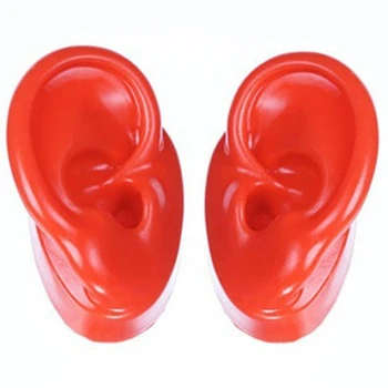 

1 Pair Silicone Ear Model Soft Adult Simulation Ears for Hearing Aid Shop Window Display (1 Left Ear + 1 Right Ear)