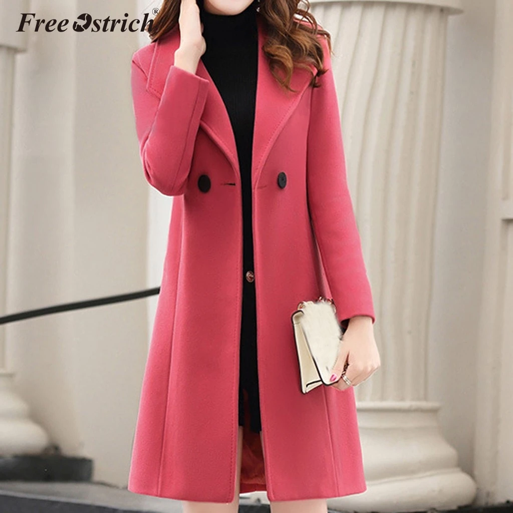 Страуса осень и зима шерстяное пальто женское средней длины Новое корейское темпераментное женское популярное шерстяное пальто N30