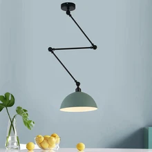 Скандинавский дизайн, регулируемый подвесной светильник с длинной ручкой, алюминиевые бра, СВЕТОДИОДНЫЙ Потолочный подвесной светильник для гостиной, спальни, столовой