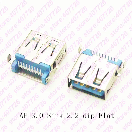 Высокоскоростная USB 3 0 AF раковина 10 шт. 2 разъема DIP & SMT гнездо для ноутбука u диск