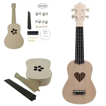 

Ukulele Beautiful Intellectual Raw Wood Color Tilia 3 Style Art DIY Hands-On Ability Handicrafts Student DIY Ukulele