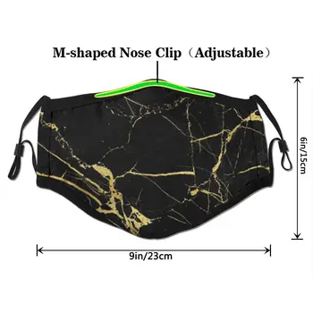 

Dust Masks Face Cover Many Times Using Black Gold Marble ,Washable And Reusable