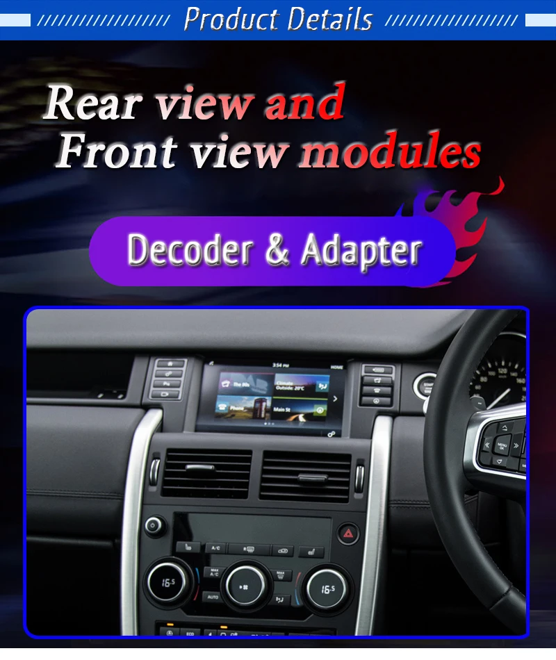 Rear View Parking Camera Adapter For Land Rover Discovery 4 LR4 Discovery Sport L550 2009~2020 Original Upgrade Screen Decoder dxf