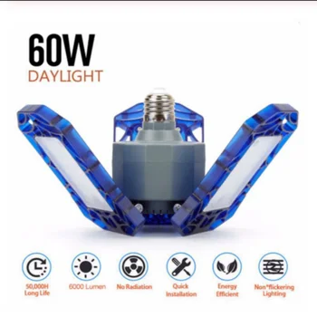 

LED Garage Light 60W LED Ceiling Light 6000LM Garage Lighting Deformable For Warehouse Corridor Stadium