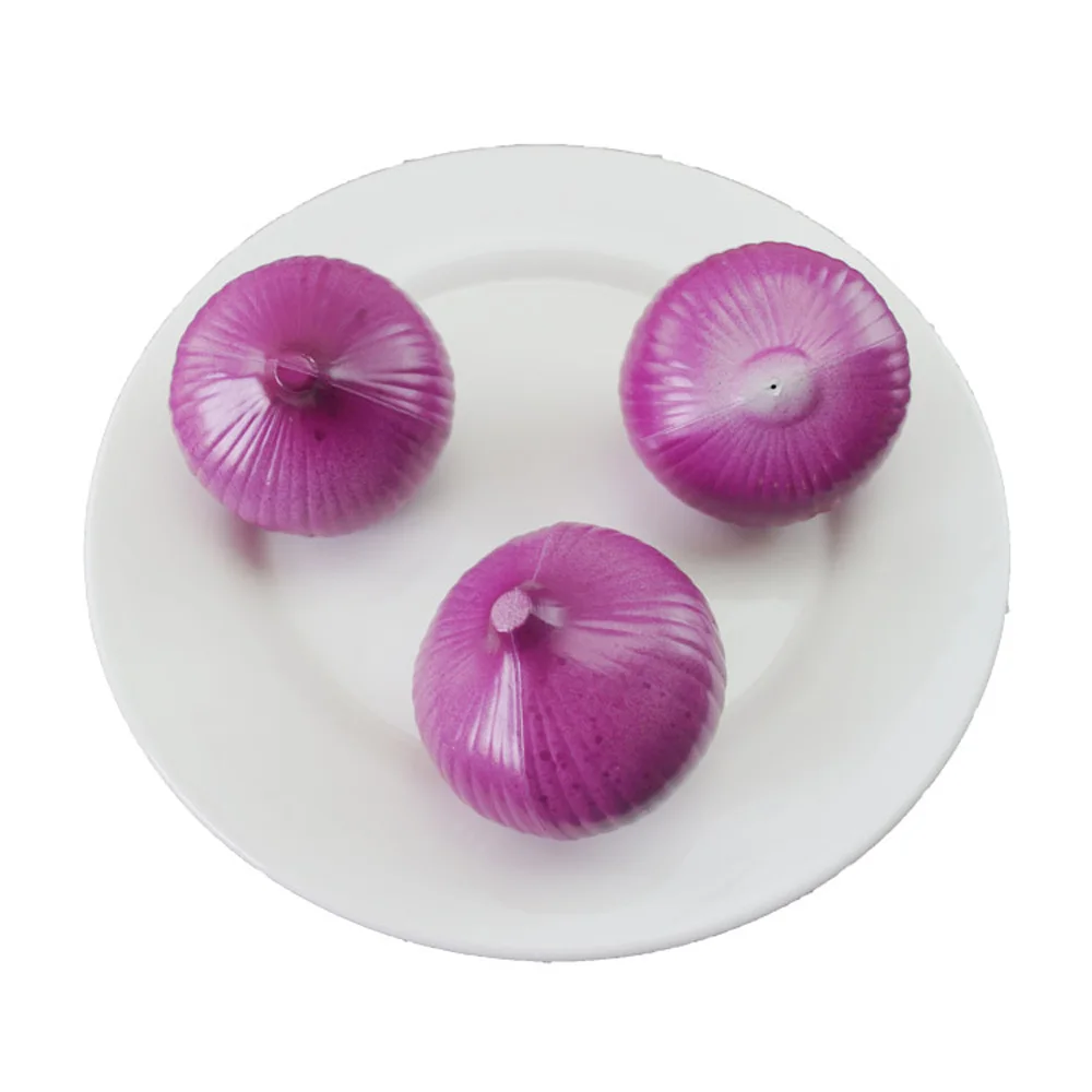 Vegetable Ornaments 5pcs High imitation artificial Fake onion model plastic fake simulated onion vegetable