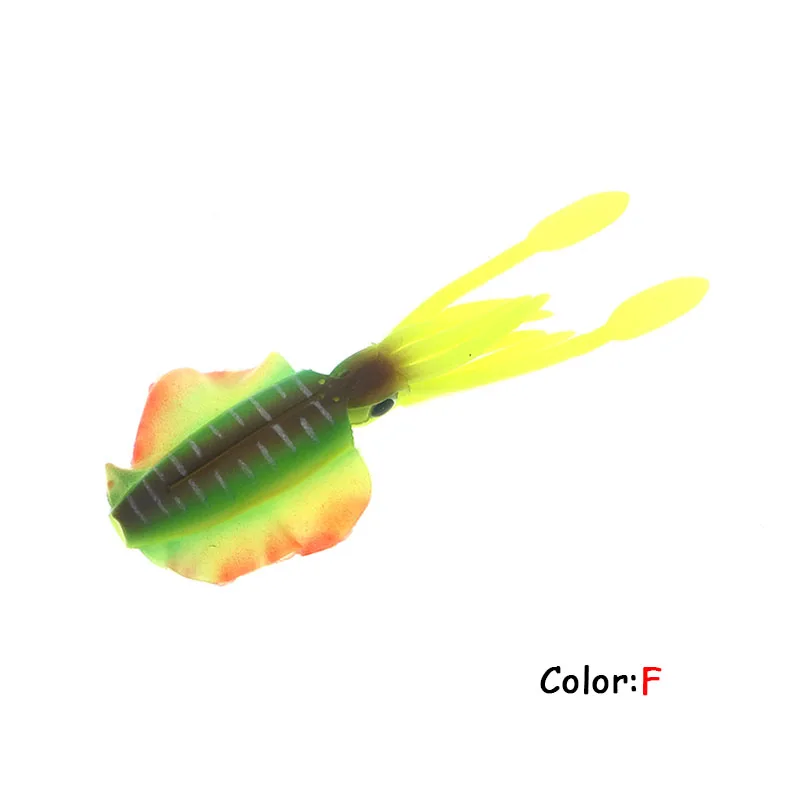 Светло-серый fishing Soft Lure 7g 10cm UV Luminous squid jigs lure Fishing Lures octopus lure pesca calamar Sea Fishing Wobbler Soft Bait - Цвет: Светло-серый