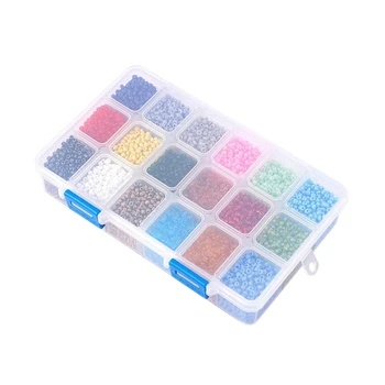 

18 Color Glass Millet Beads Color Box Loose DIY Handmade Jewelry Accessories 500 Each
