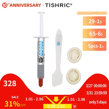 

TISHRIC GD900 Thermal Paste Conductive Grease CPU GPU Heatsink Plaster Glue Cooler Compound for LED Fan processor 5g/7g/15g/30g