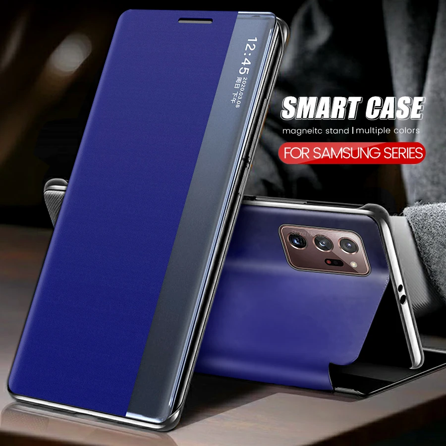 Умный чехол-книжка для samsung galaxy note 20 ultra a11 a21s a31 a51 m11 m21 m31 s m30s s20 fe s10 10 lite кожаный с