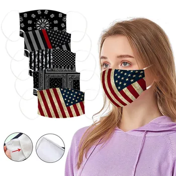 

Unisex Triped Printing Washable Ma$k Dusyproof Anty-fog Reusable Ma$k Good Quality Facemasque Print Cotton Caps For Face Bibs