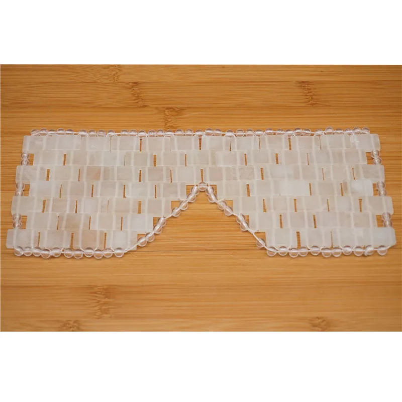 

Jade Eye Patch Xiuyan Jade Weave Jade Pieces round Beads Eye Patch Mitigate Eyestrain Protection Vision Sleep Nursing Eye Patch