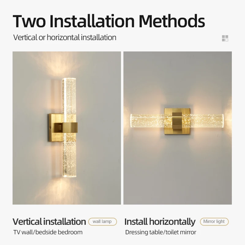 Modern Transparent Gold LED Wall Lamp 5 Modern Transparent Gold LED Wall Lamp 5