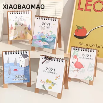 

2021 Desk Calendar Creative Small Simple Mini Decorative Coil Calendars School Office Supplies Decoration Calender