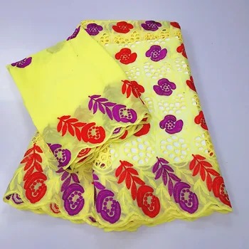 

100%cotton lace swiss voile lace in switzerland tissu african dry lace fabric 2020 high quality nigerian lace fabrics 5+2yards