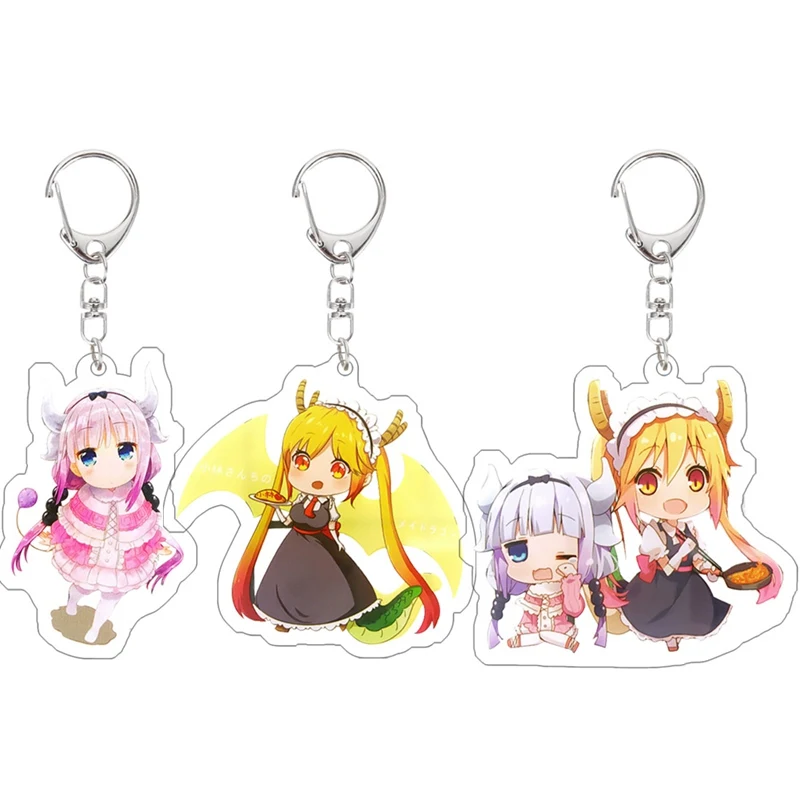 Anime Kobayashi San Chi No Maid Dragon Keychain For Bags Miss Kobayashi S Dragon Maid Elma Key Chains Holder Rings Key Chains Aliexpress - tg chain roblox