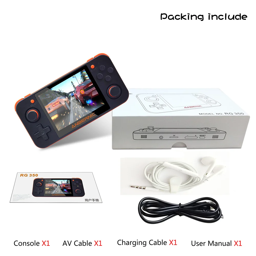 NEW ANBERNIC RG350 IPS Retro Games 350 Video games Upgrade game console ps1 game 64bit opendingux 3.5 inch 28000+ games rg350